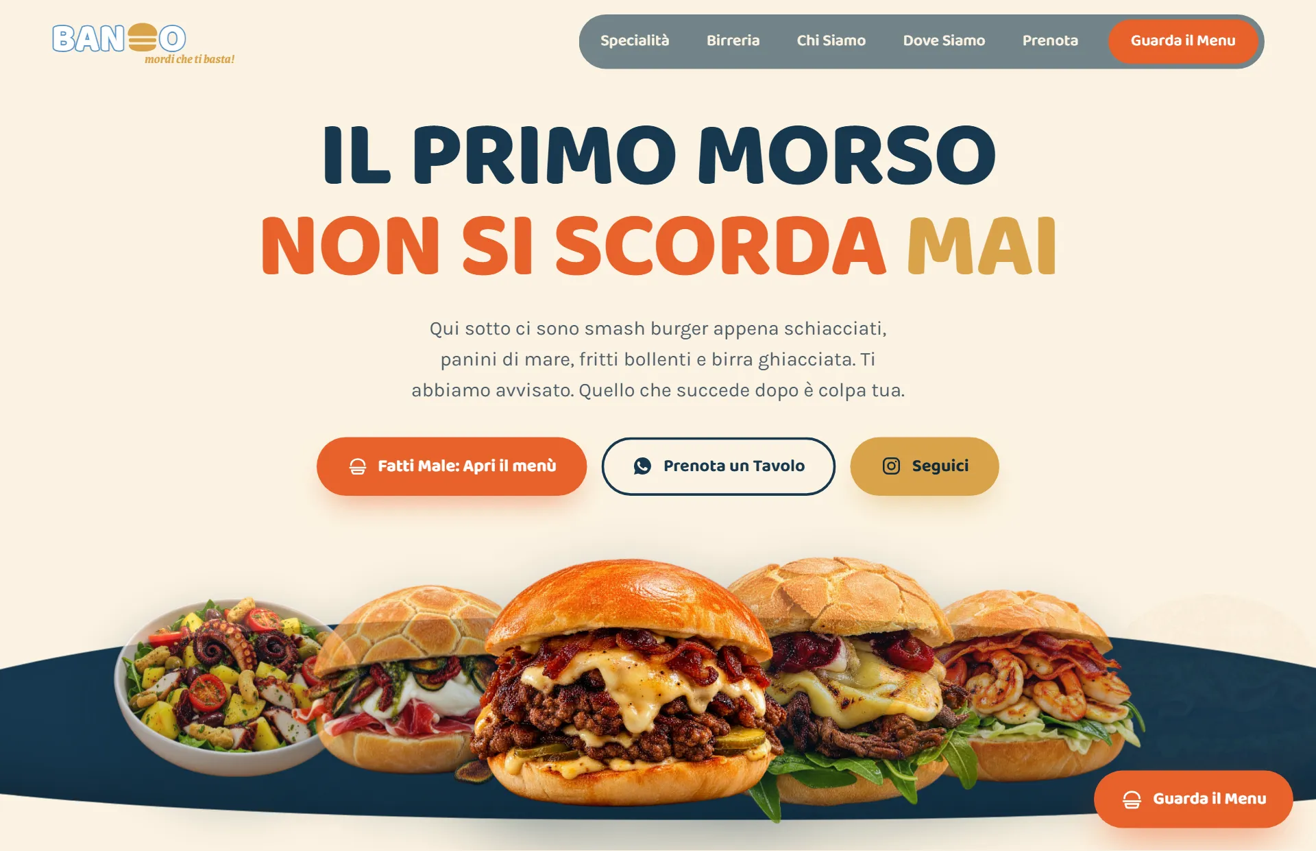 Anteprima del sito Baneo su computer