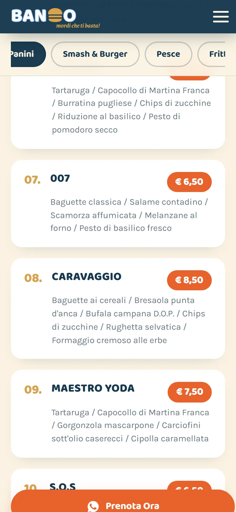 Schermata 2 del sito Baneo