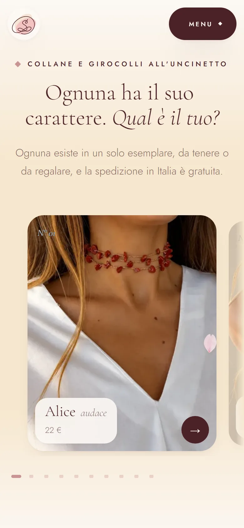 Schermata 2 del sito Smorfiosette