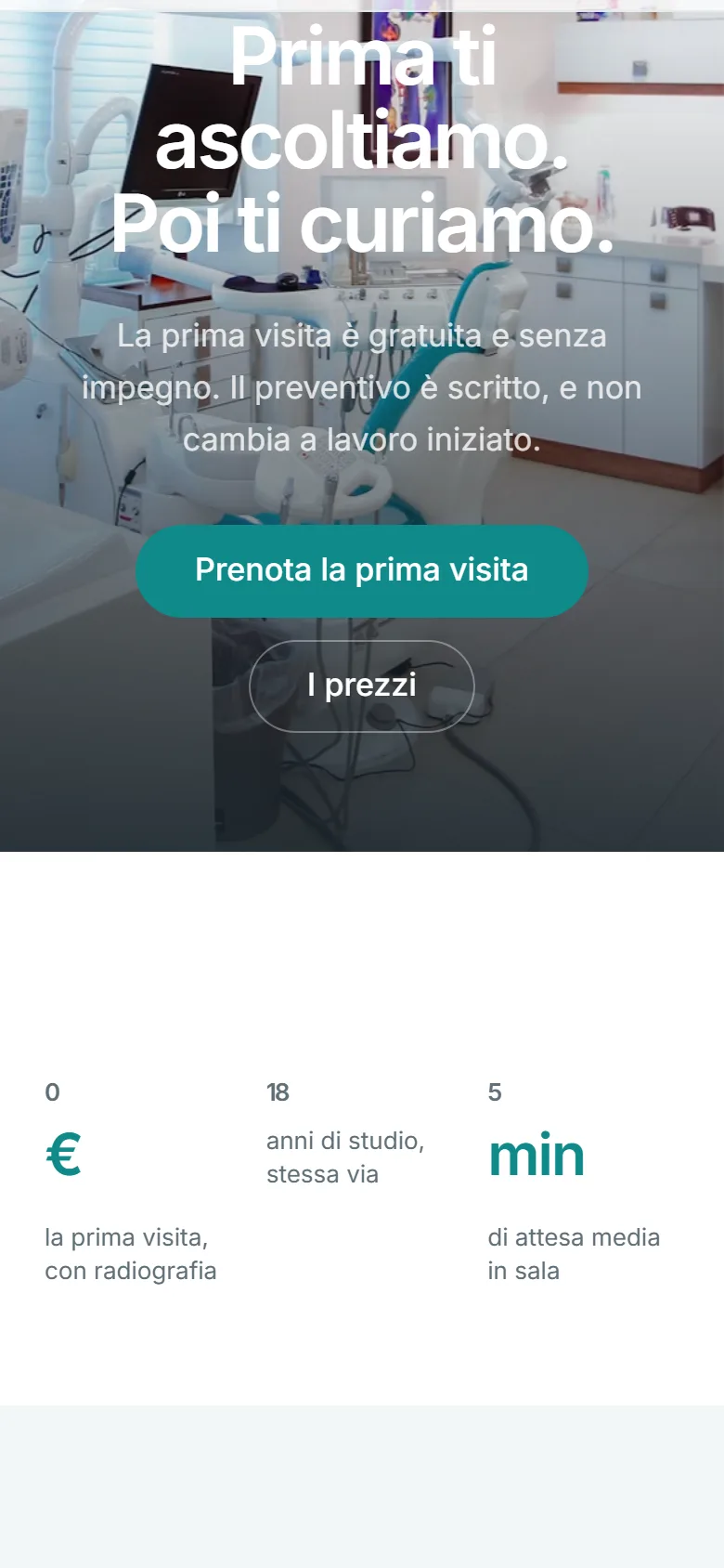 Anteprima del sito Studio Dentistico Lorusso su telefono